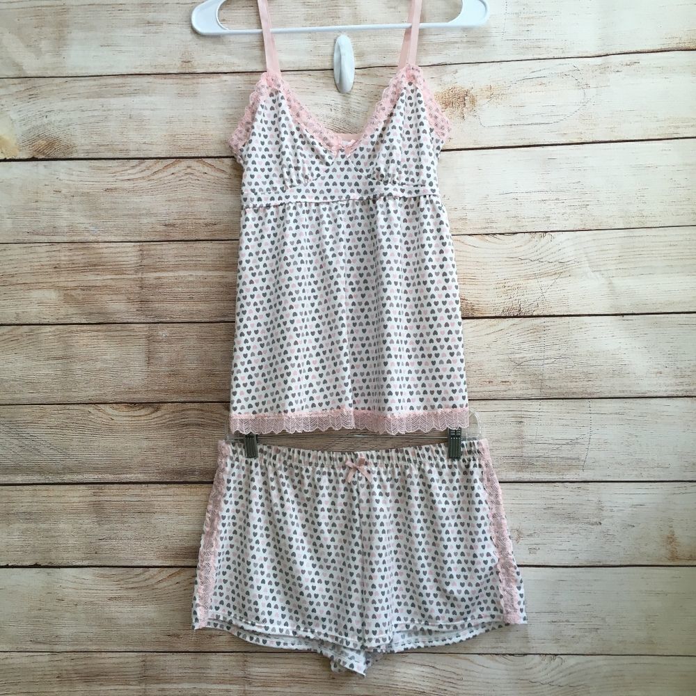 MARILYN MONROE TWO PIECE PAJAMAS IN HEART PRINT